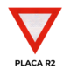 Placa R2 - Placa dê a Preferência R2 - Setas Sinalização - Loja Online