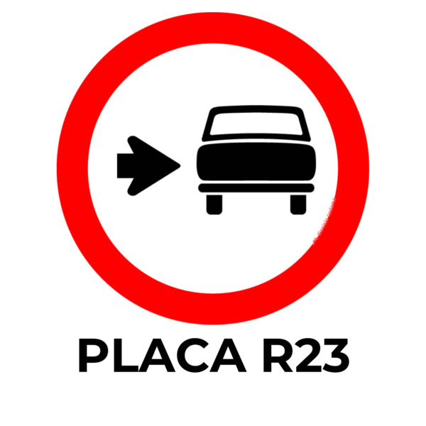 placa conserve-se a direita - placa r23