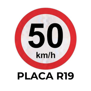placa velocidade máxima permitida - placa r19