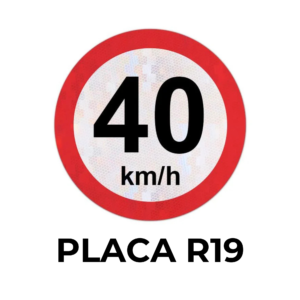 placa velocidade máxima permitida - placa r19