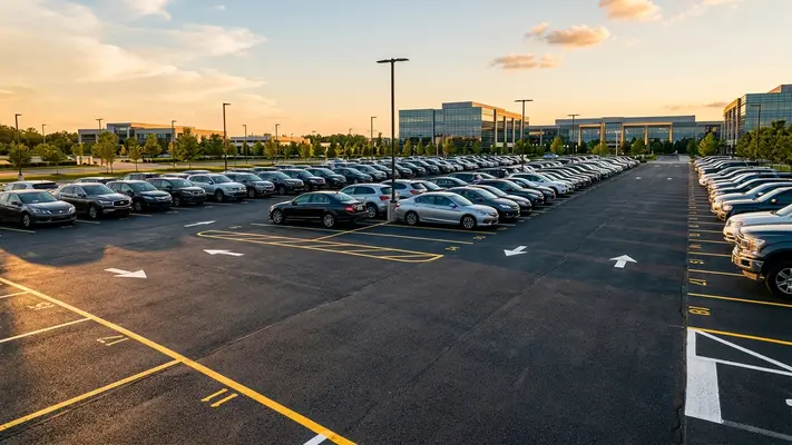 demarcação de vagas de estacionamento