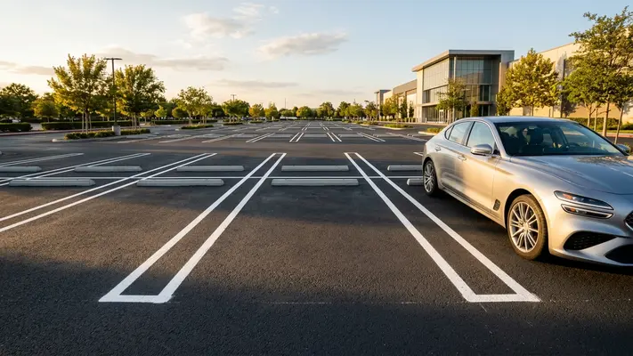 demarcação de vagas de estacionamento